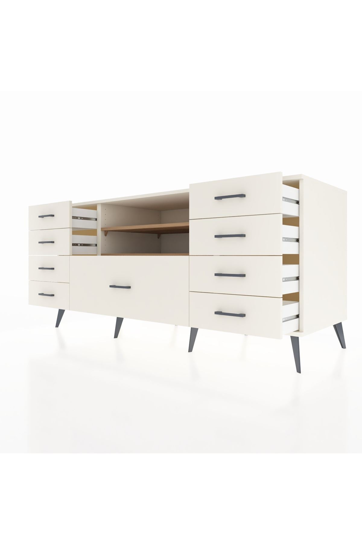Kronos Konsol 2 Raflı 9 Çekmeceli 176x59x83 - S610M039V01C