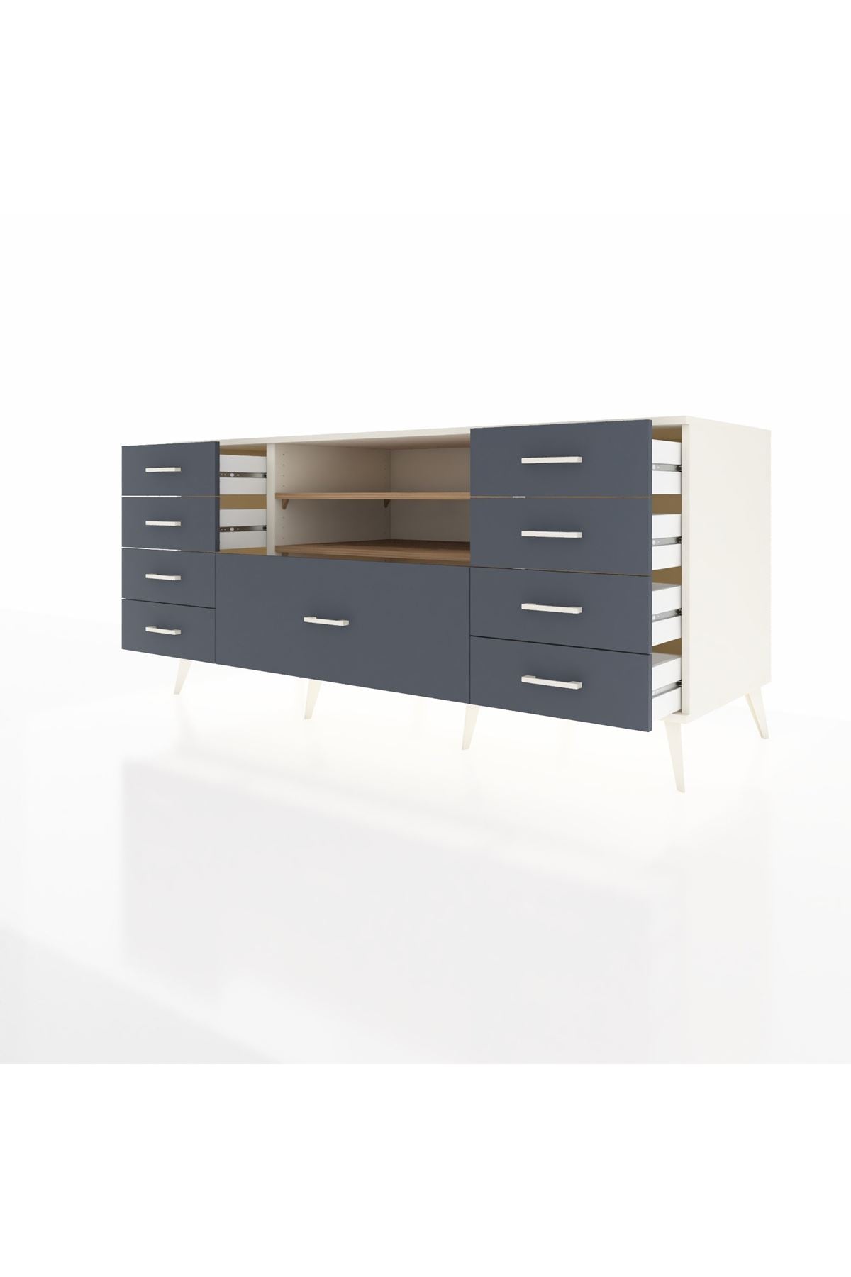 Kronos Konsol 2 Raflı 9 Çekmeceli 176x59x83 - S610M039V02C