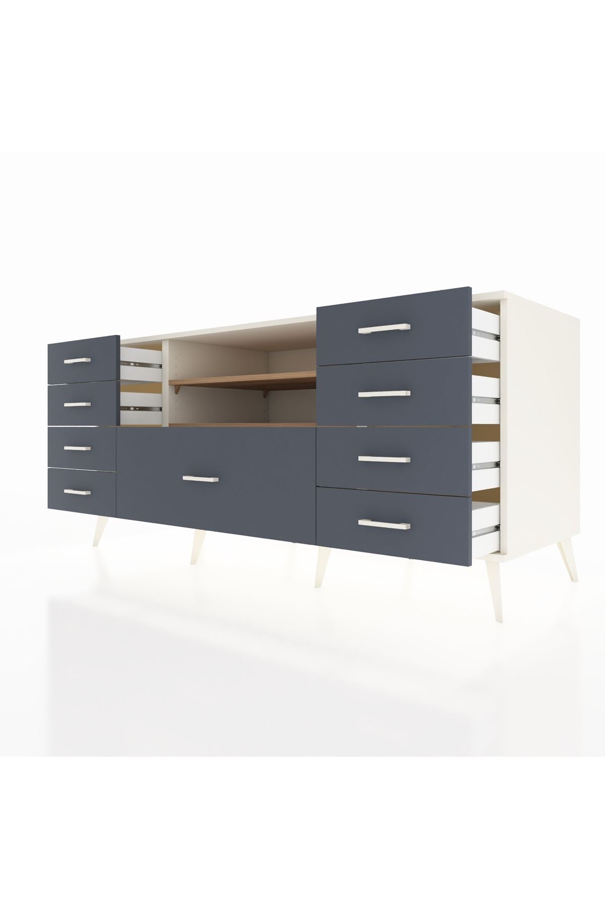 Kronos Konsol 2 Raflı 9 Çekmeceli 176x59x83 - S610M039V02C