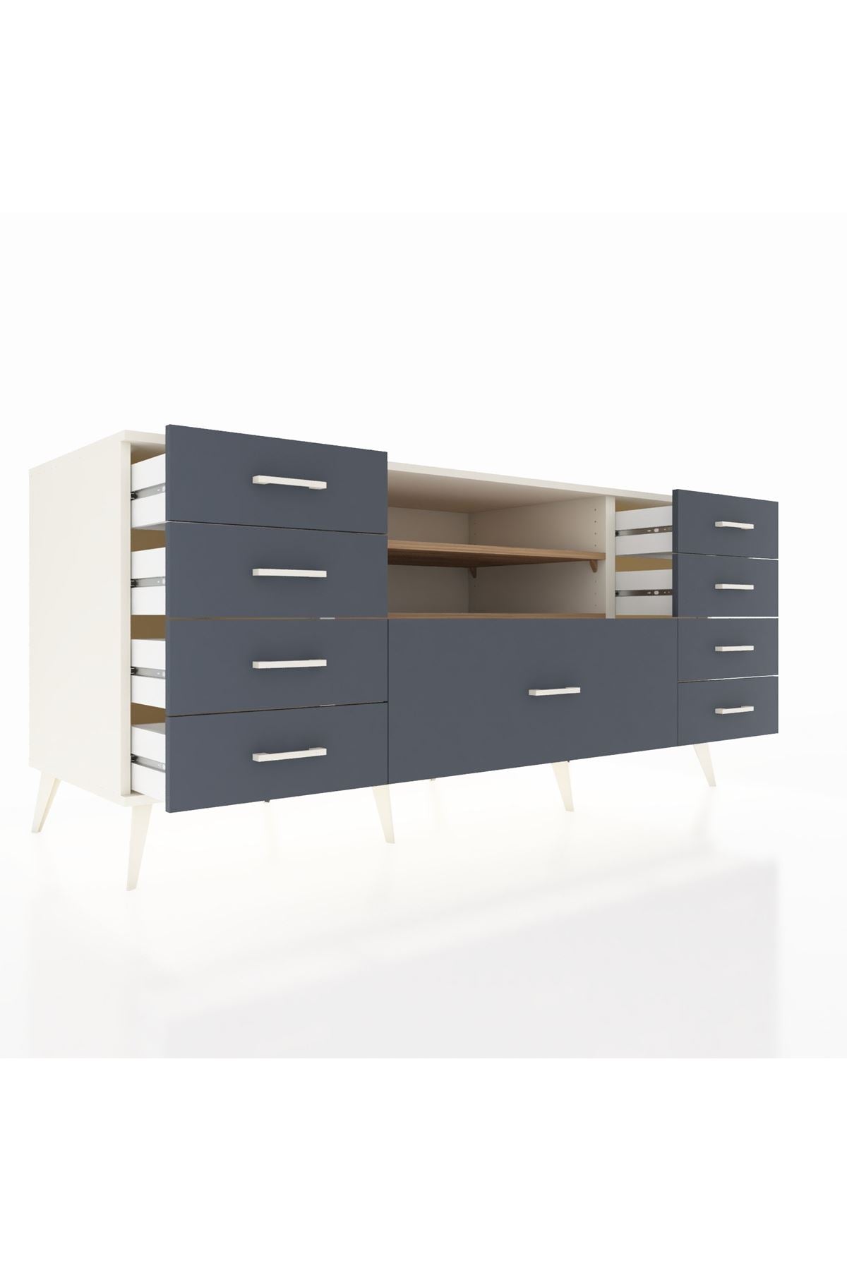 Kronos Konsol 2 Raflı 9 Çekmeceli 176x59x83 - S610M039V02C