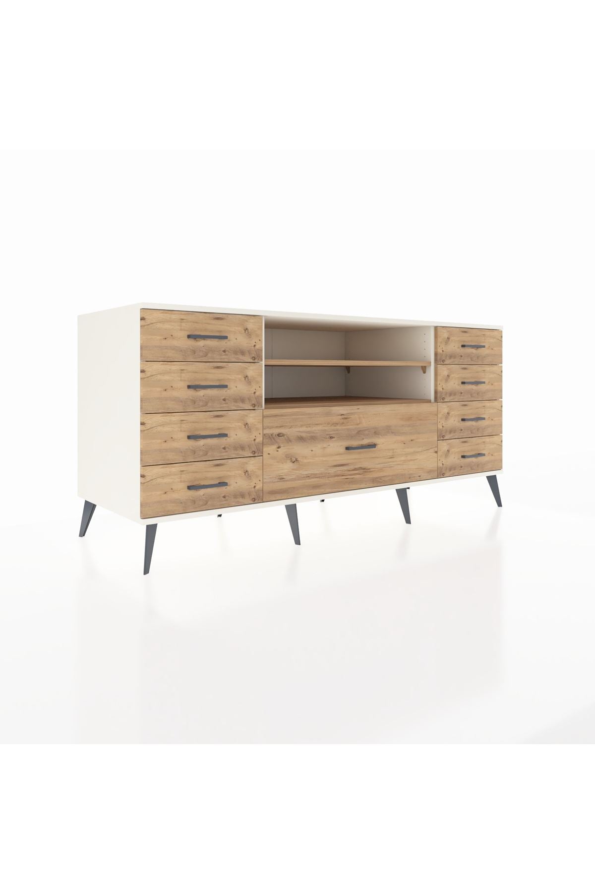 Kronos Konsol 2 Raflı 9 Çekmeceli 176x59x83 - S610M039V03C