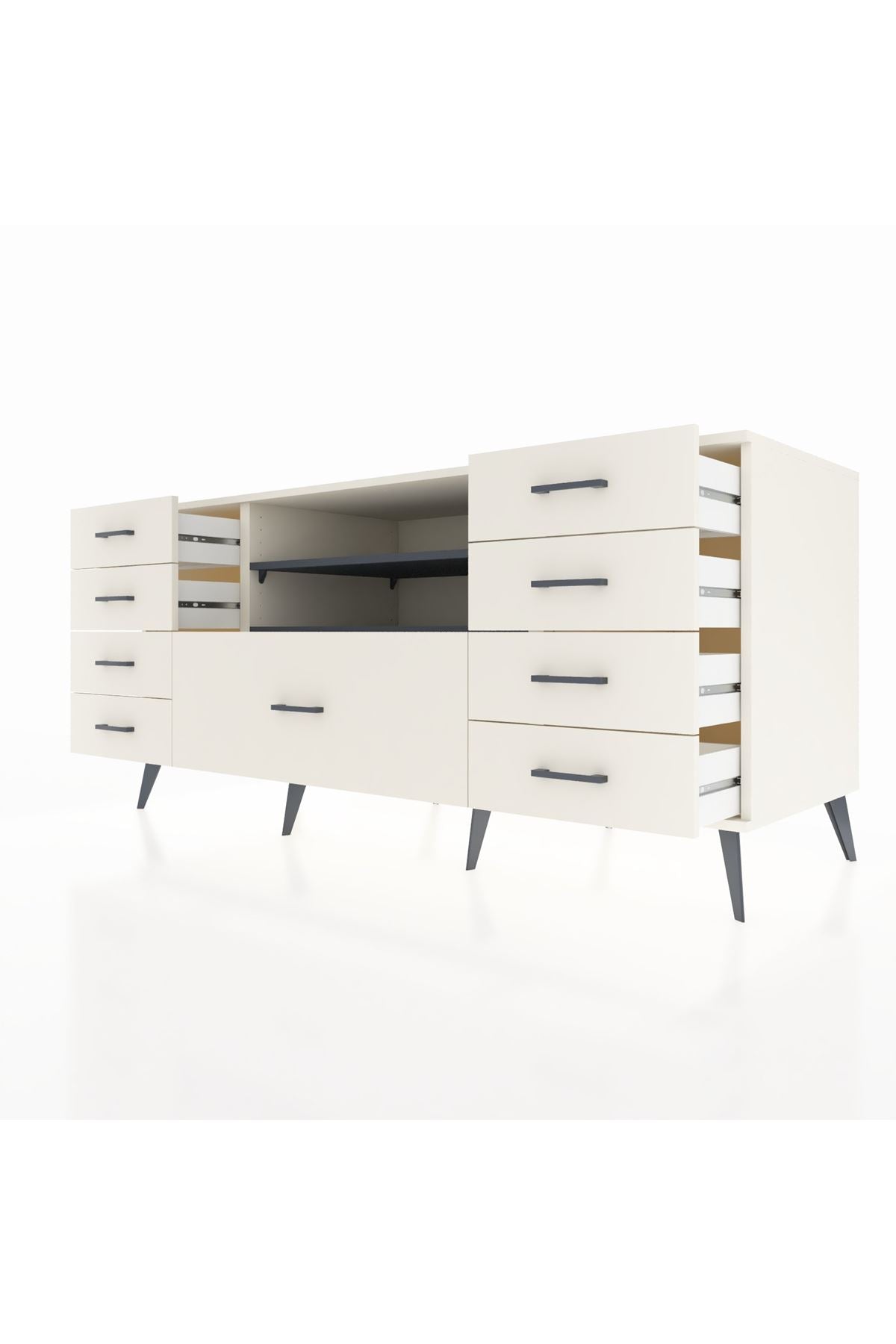 Kronos Konsol 2 Raflı 9 Çekmeceli 176x59x83 - S610M039V07C