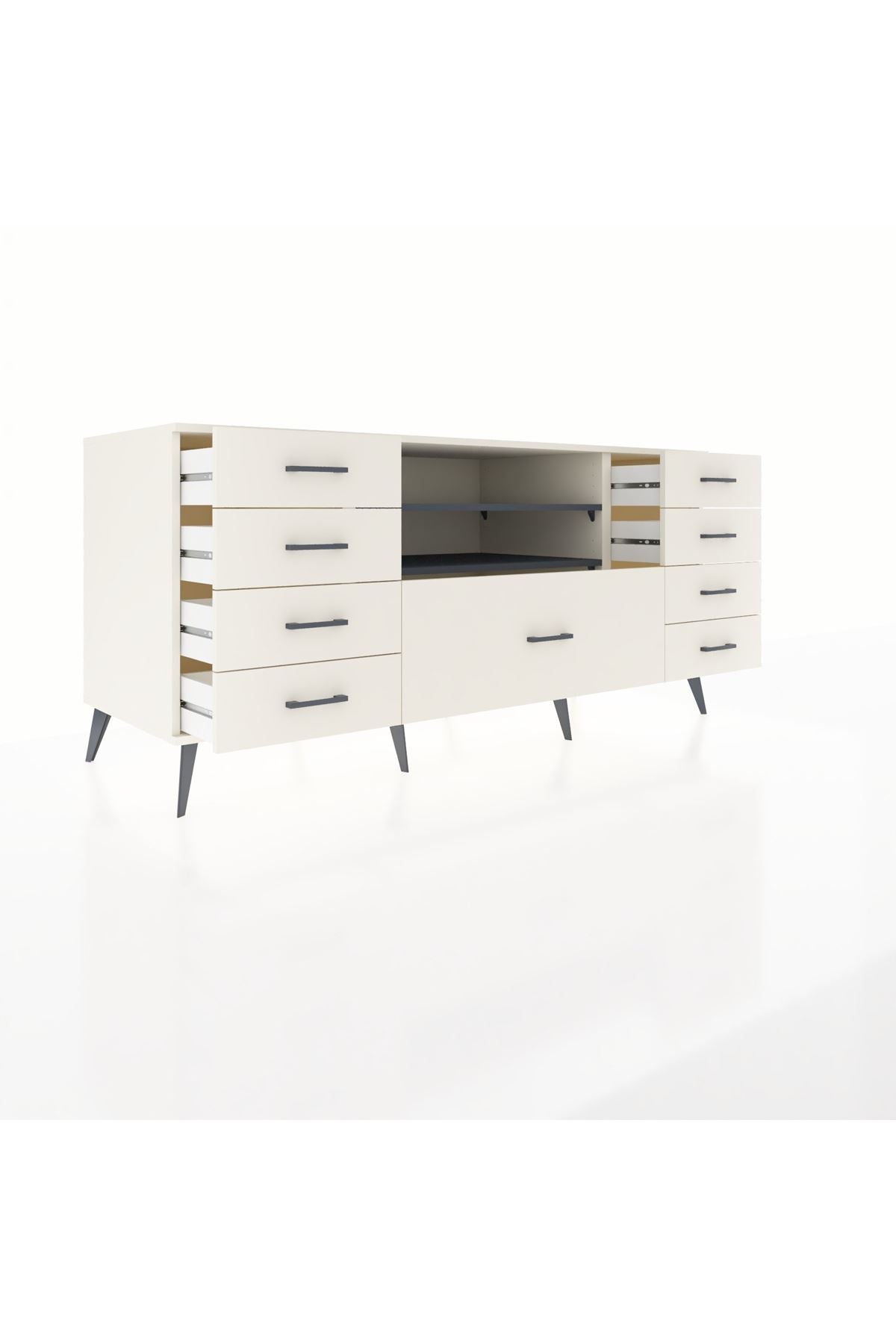 Kronos Konsol 2 Raflı 9 Çekmeceli 176x59x83 - S610M039V07C
