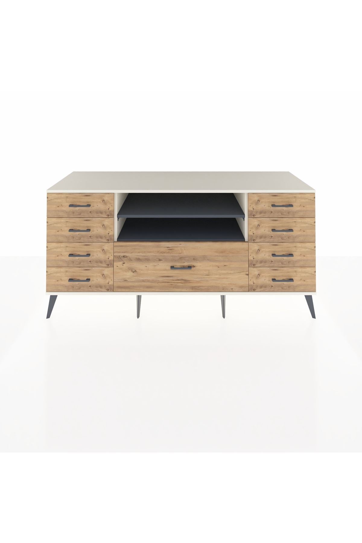 Kronos Konsol 2 Raflı 9 Çekmeceli 176x59x83 - S610M039V09C