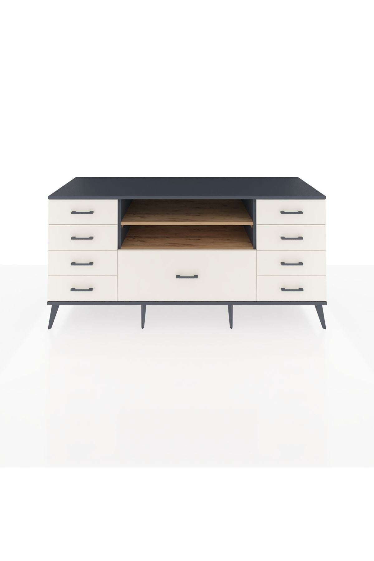 Kronos Konsol 2 Raflı 9 Çekmeceli 176x59x83 - S610M039V10C