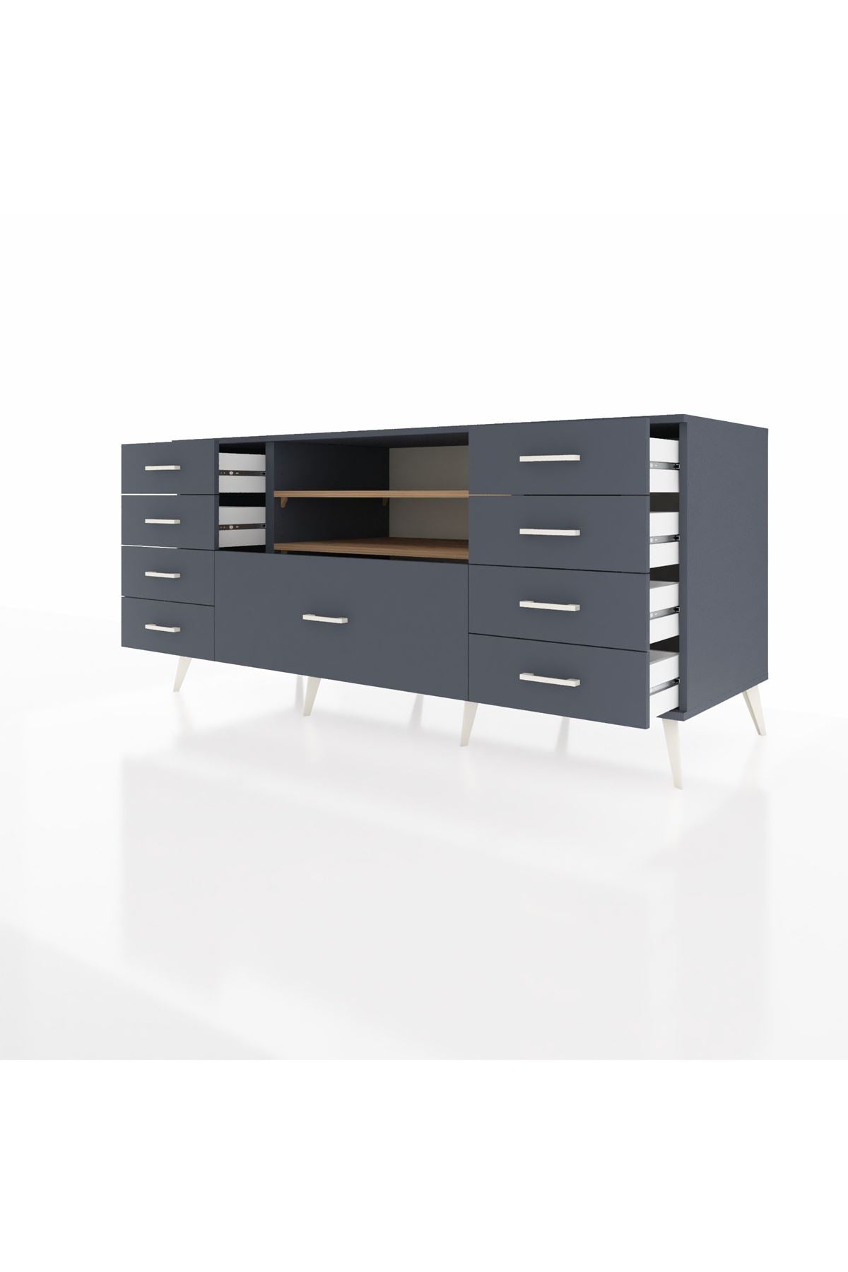 Kronos Konsol 2 Raflı 9 Çekmeceli 176x59x83 - S610M039V11C