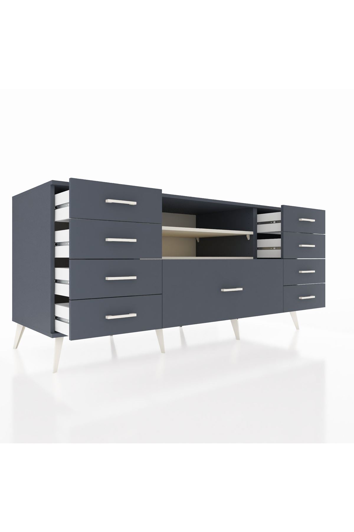 Kronos Konsol 2 Raflı 9 Çekmeceli 176x59x83 - S610M039V14C