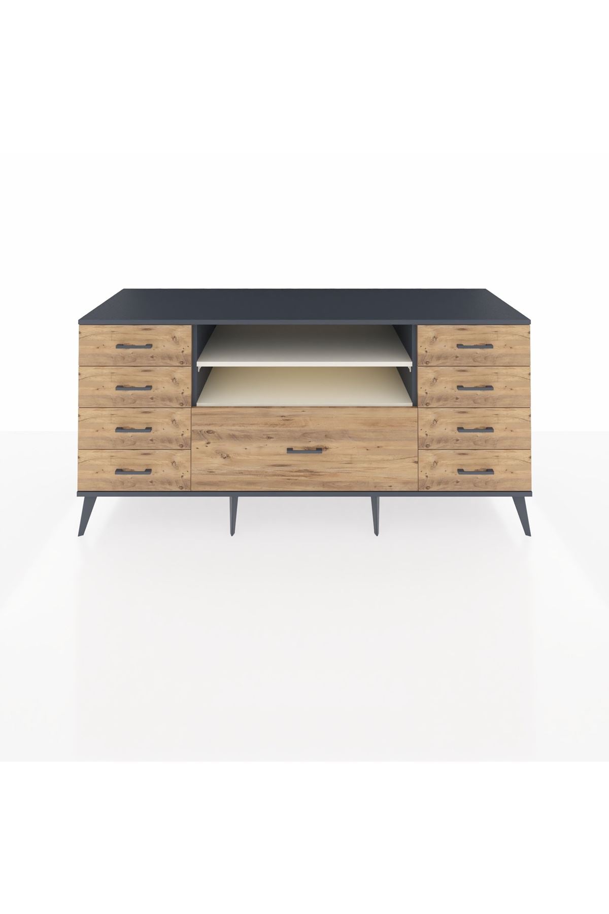 Kronos Konsol 2 Raflı 9 Çekmeceli 176x59x83 - S610M039V15C