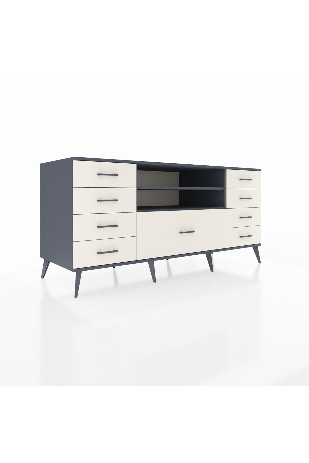 Kronos Konsol 2 Raflı 9 Çekmeceli 176x59x83 - S610M039V16C