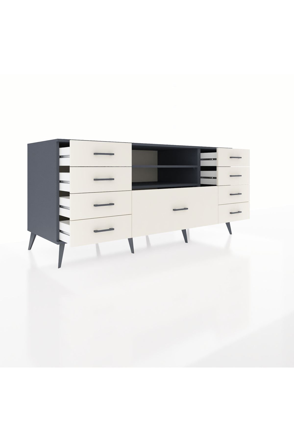 Kronos Konsol 2 Raflı 9 Çekmeceli 176x59x83 - S610M039V16C