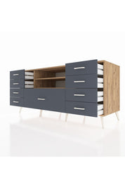 Kronos Konsol 2 Raflı 9 Çekmeceli 176x59x83 - S610M039V20C