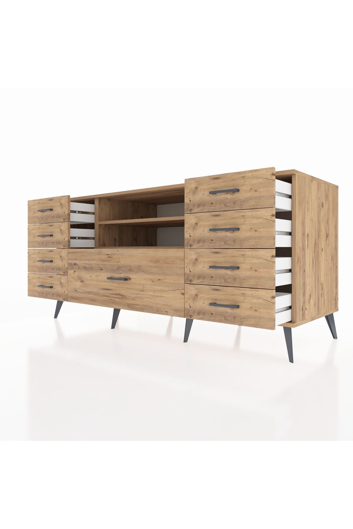 Kronos Konsol 2 Raflı 9 Çekmeceli 176x59x83 - S610M039V21C