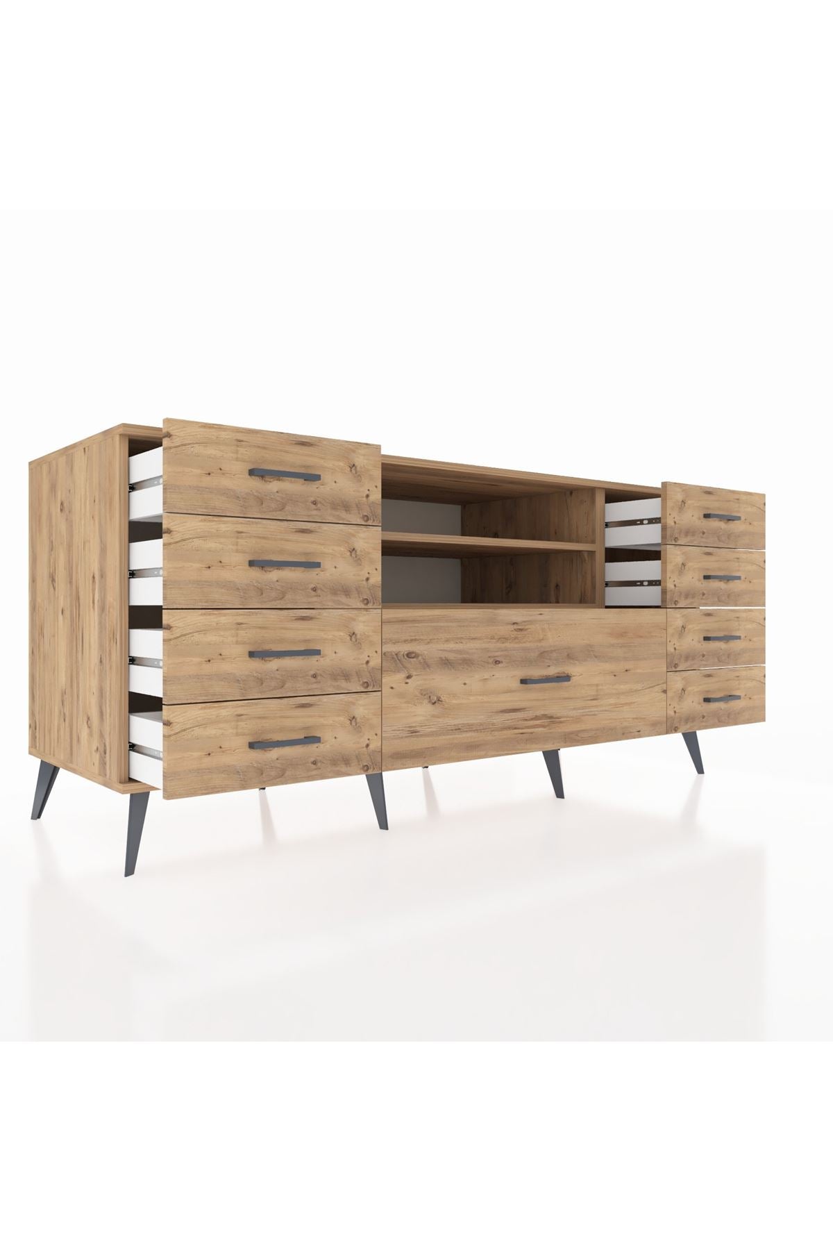 Kronos Konsol 2 Raflı 9 Çekmeceli 176x59x83 - S610M039V21C