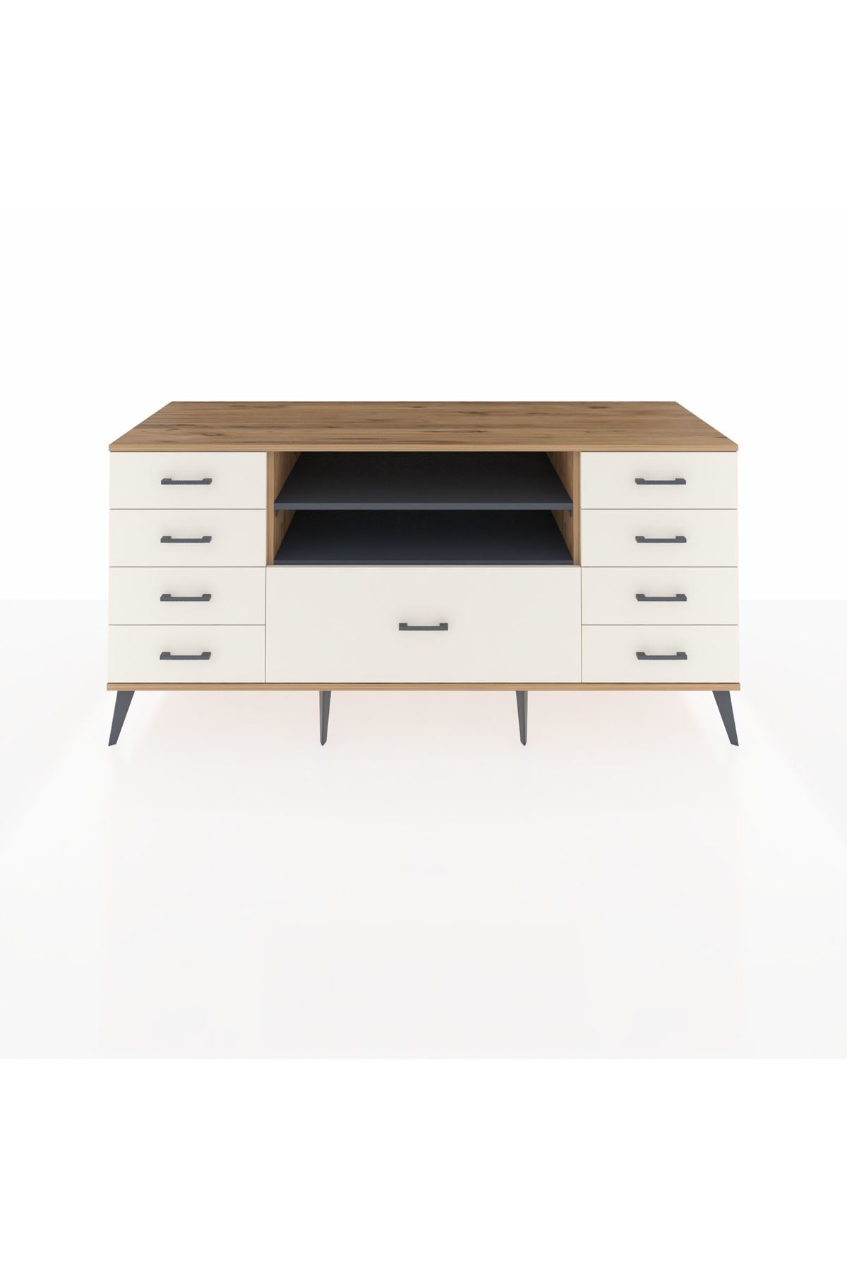 Kronos Konsol 2 Raflı 9 Çekmeceli 176x59x83 - S610M039V25C