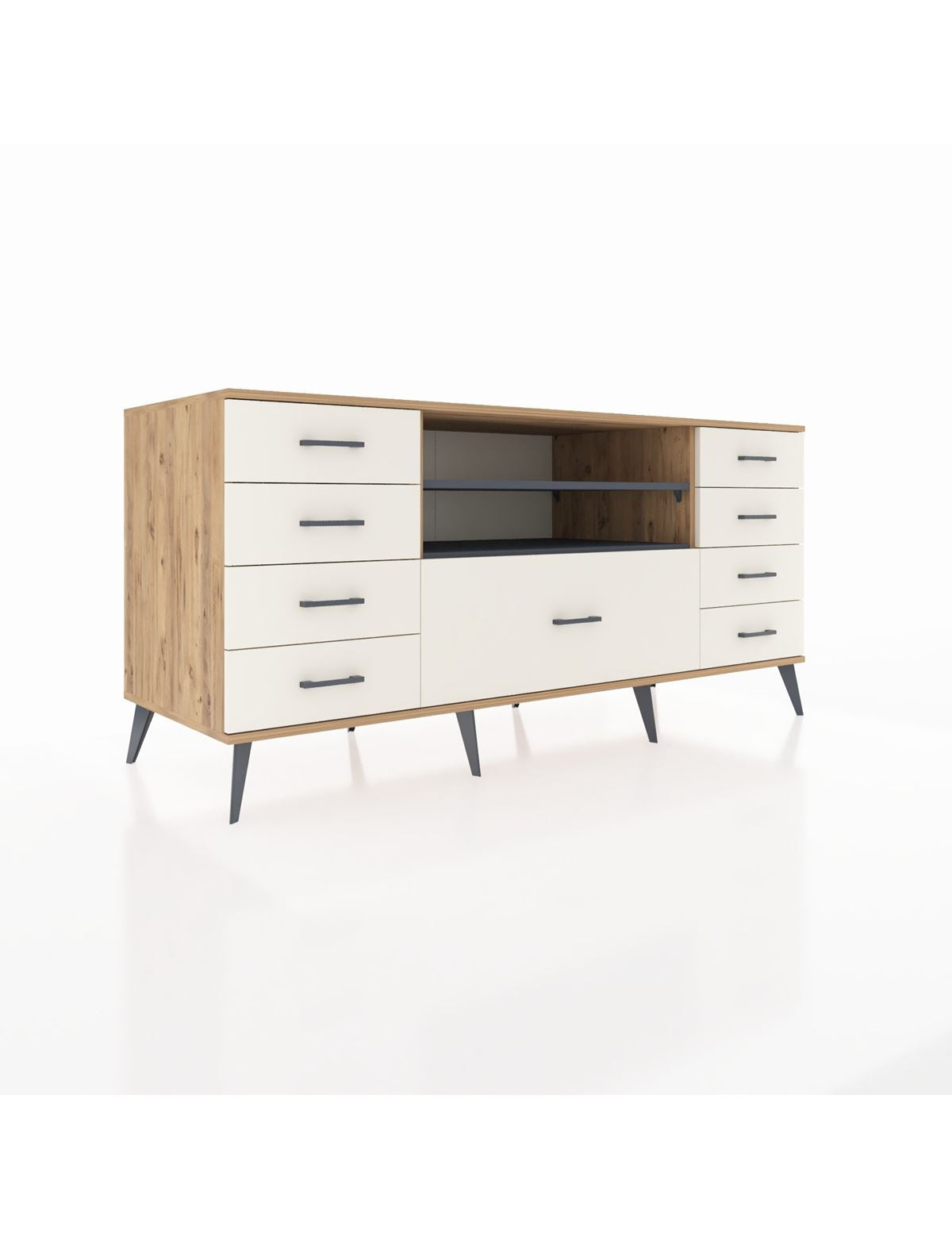 Kronos Konsol 2 Raflı 9 Çekmeceli 176x59x83 - S610M039V25C