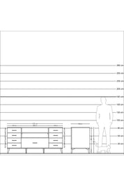 Kronos Konsol 2 Raflı 9 Çekmeceli 176x59x83 - S610M039V25C