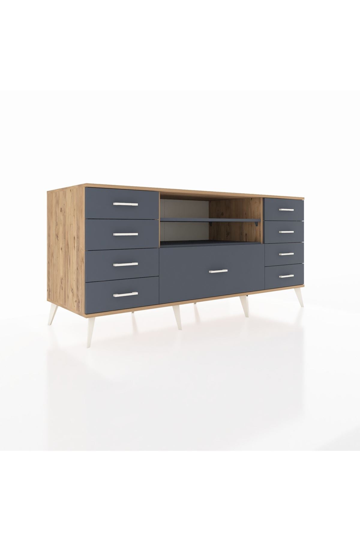 Kronos Konsol 2 Raflı 9 Çekmeceli 176x59x83 - S610M039V26C