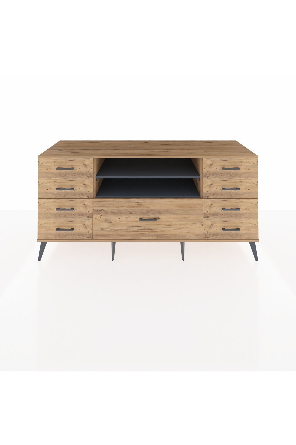 Kronos Konsol 2 Raflı 9 Çekmeceli 176x59x83 - S610M039V27C