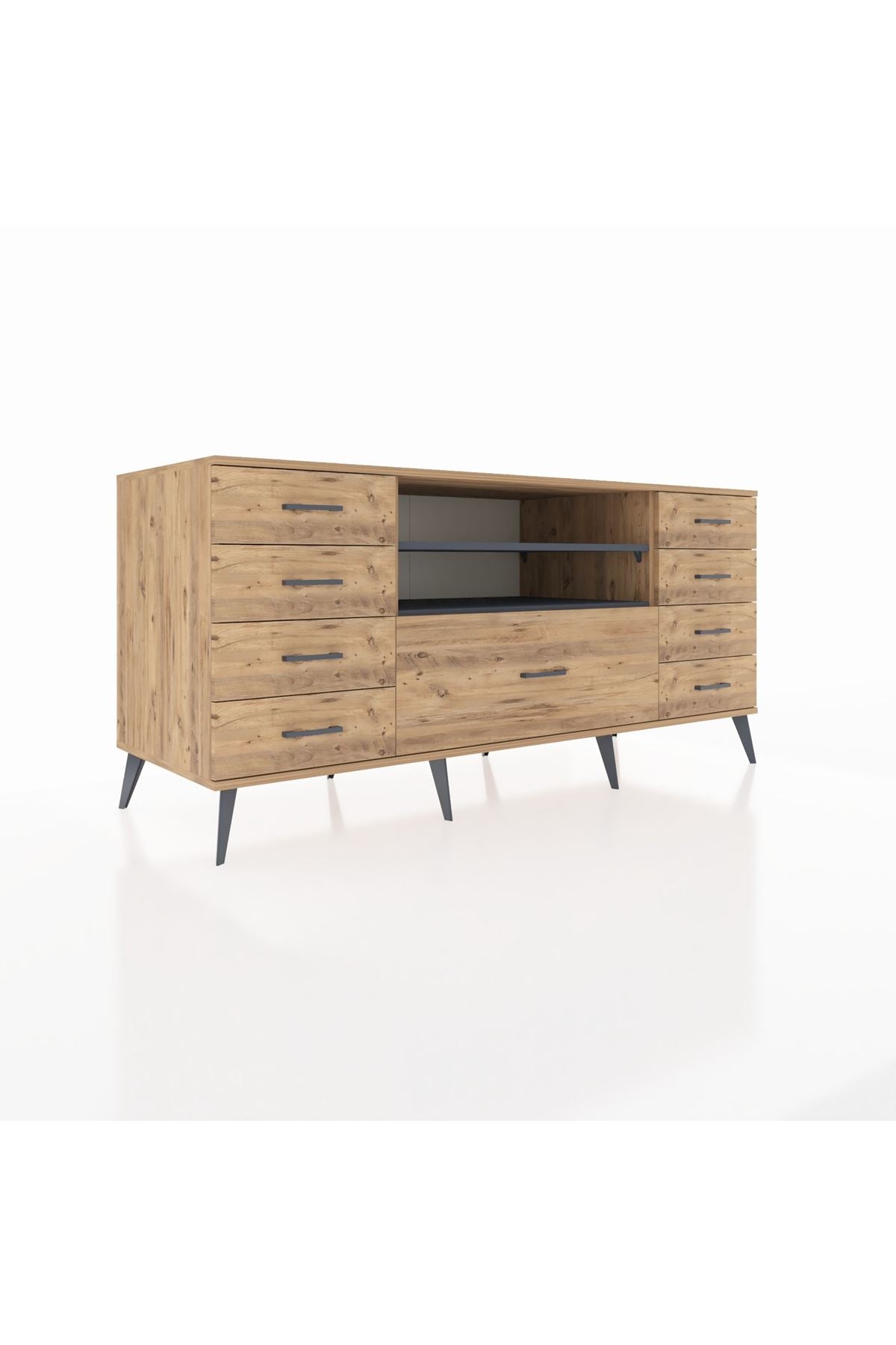 Kronos Konsol 2 Raflı 9 Çekmeceli 176x59x83 - S610M039V27C