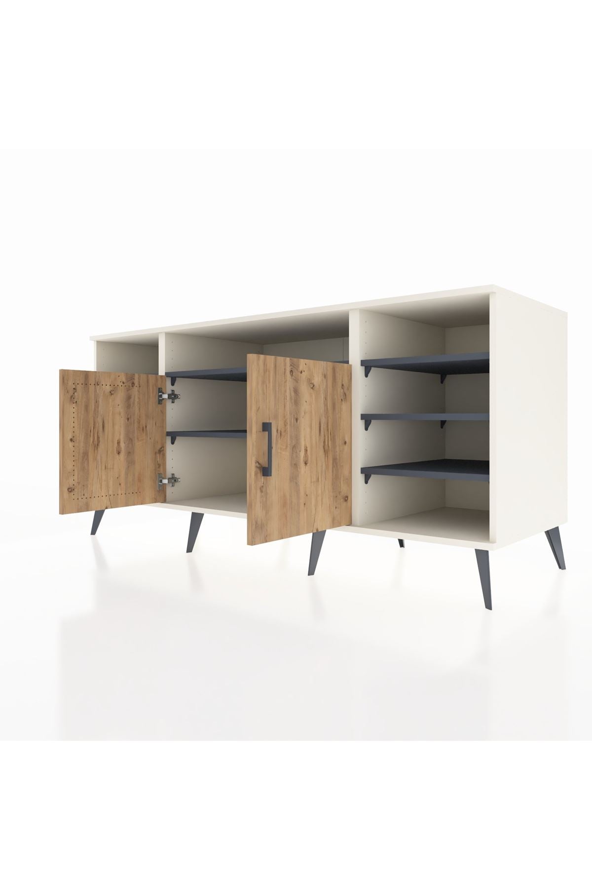 Kronos Konsol 8 Raflı 2 Kapaklı 176x59x83 - S610M042V02C