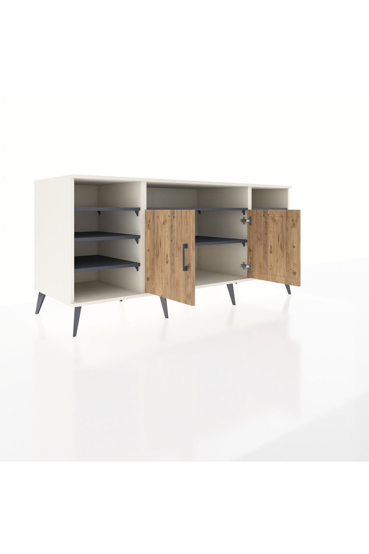 Kronos Konsol 8 Raflı 2 Kapaklı 176x59x83 - S610M042V02C