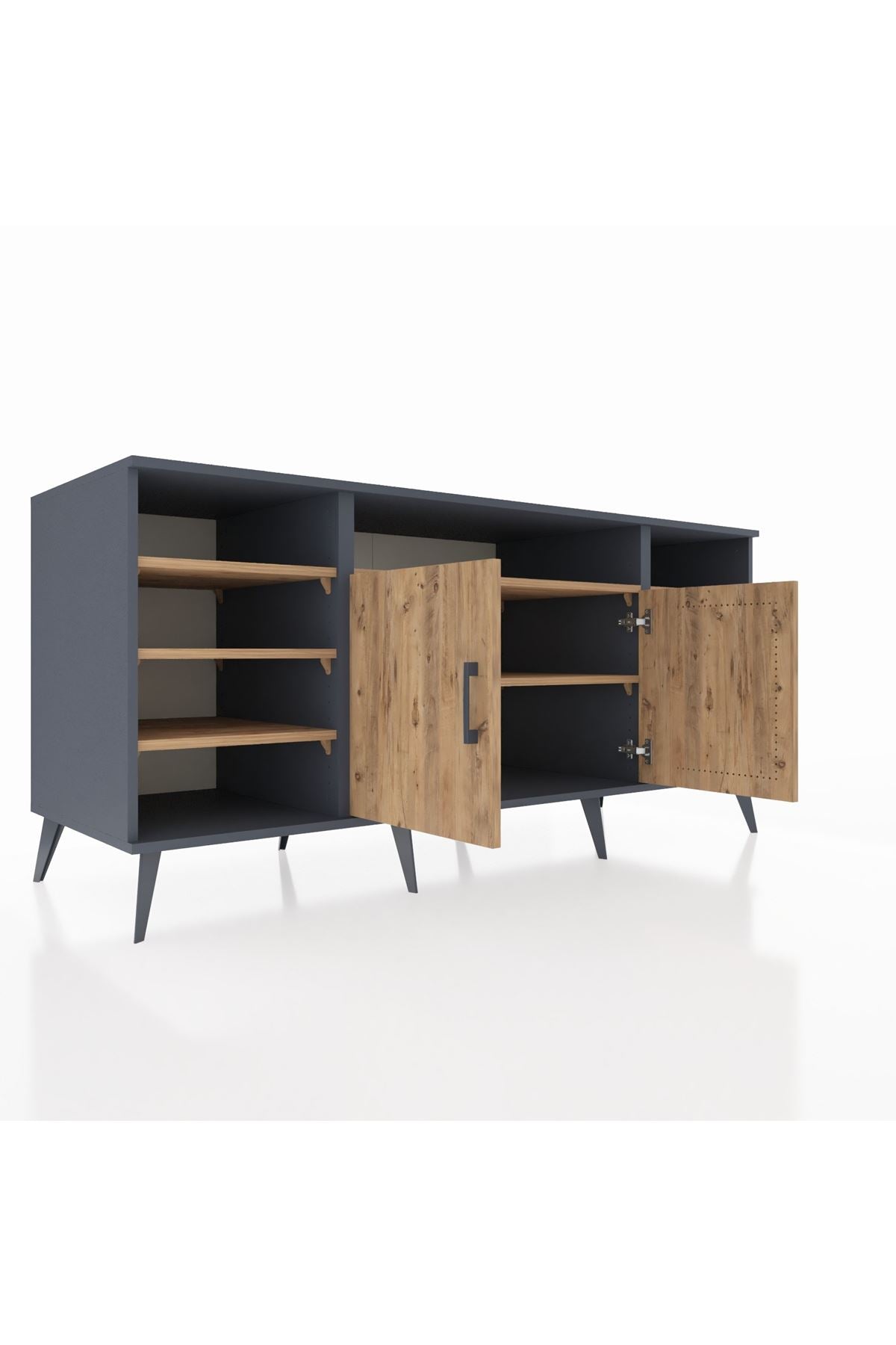 Kronos Konsol 8 Raflı 2 Kapaklı 176x59x83 - S610M042V12C
