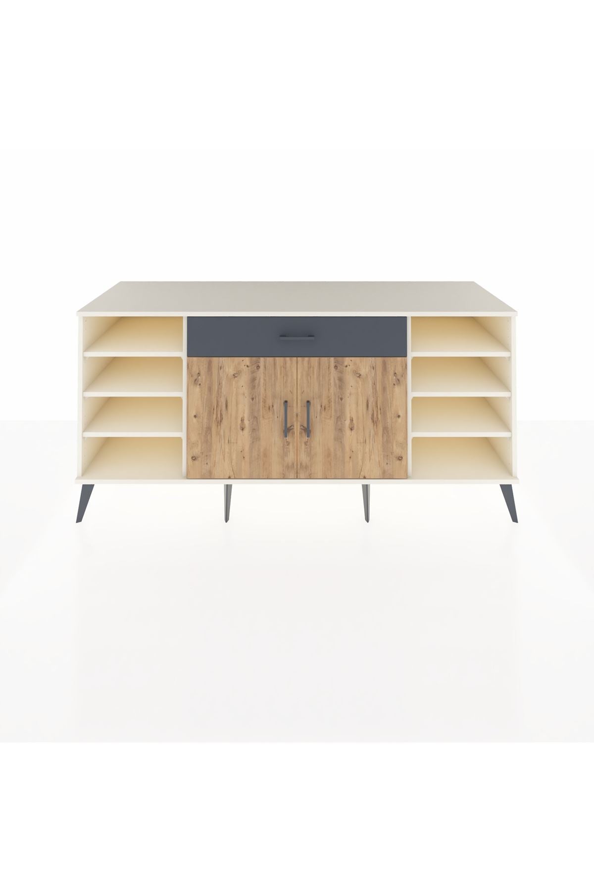 Kronos Konsol 7 Raflı Tek Çekmeceli 2 Kapaklı 176x59x83 - S610M043V02C