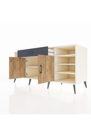 Kronos Konsol 7 Raflı Tek Çekmeceli 2 Kapaklı 176x59x83 - S610M043V02C