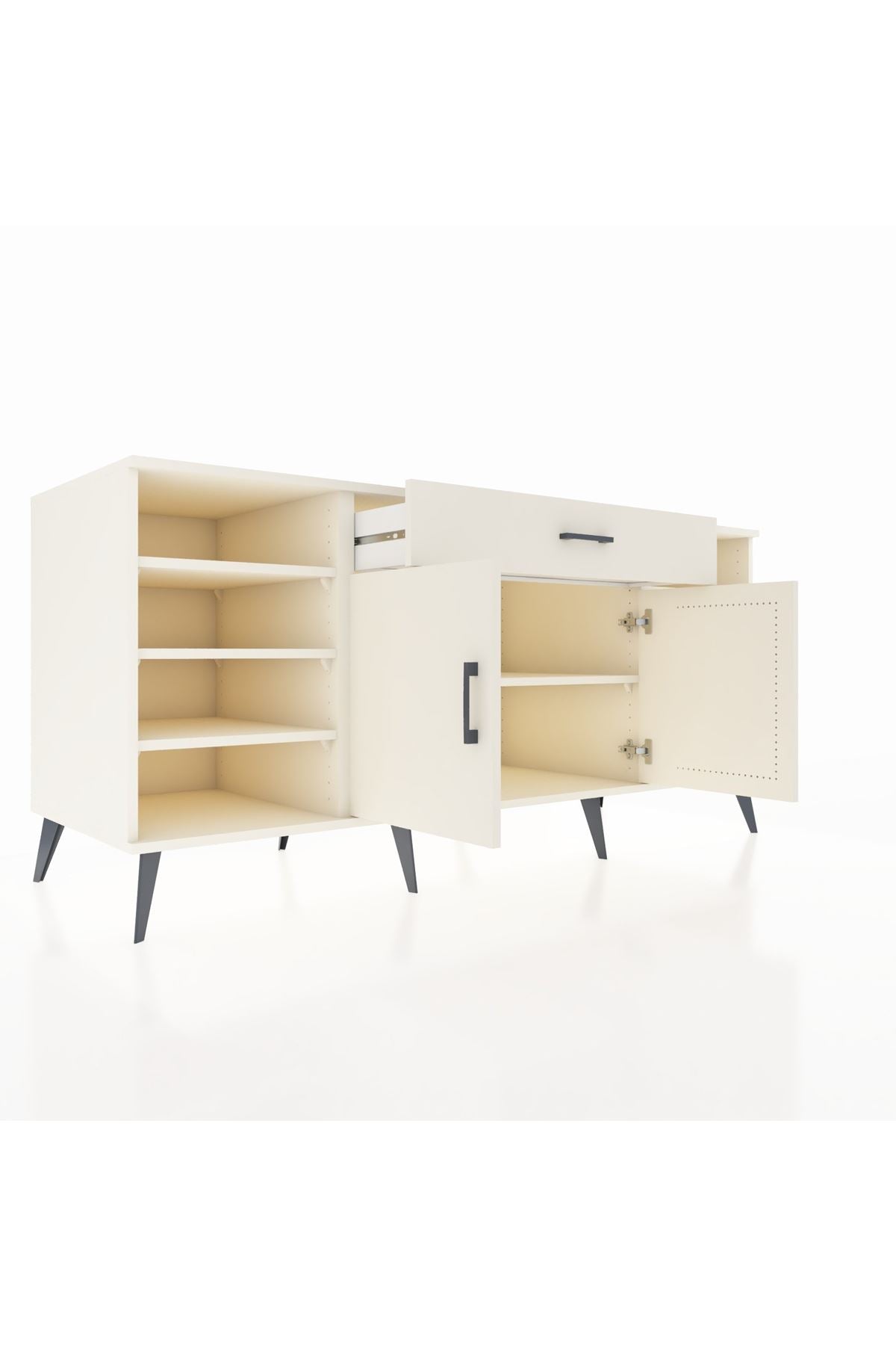 Kronos Konsol 7 Raflı Tek Çekmeceli 2 Kapaklı 176x59x83 - S610M043V04C