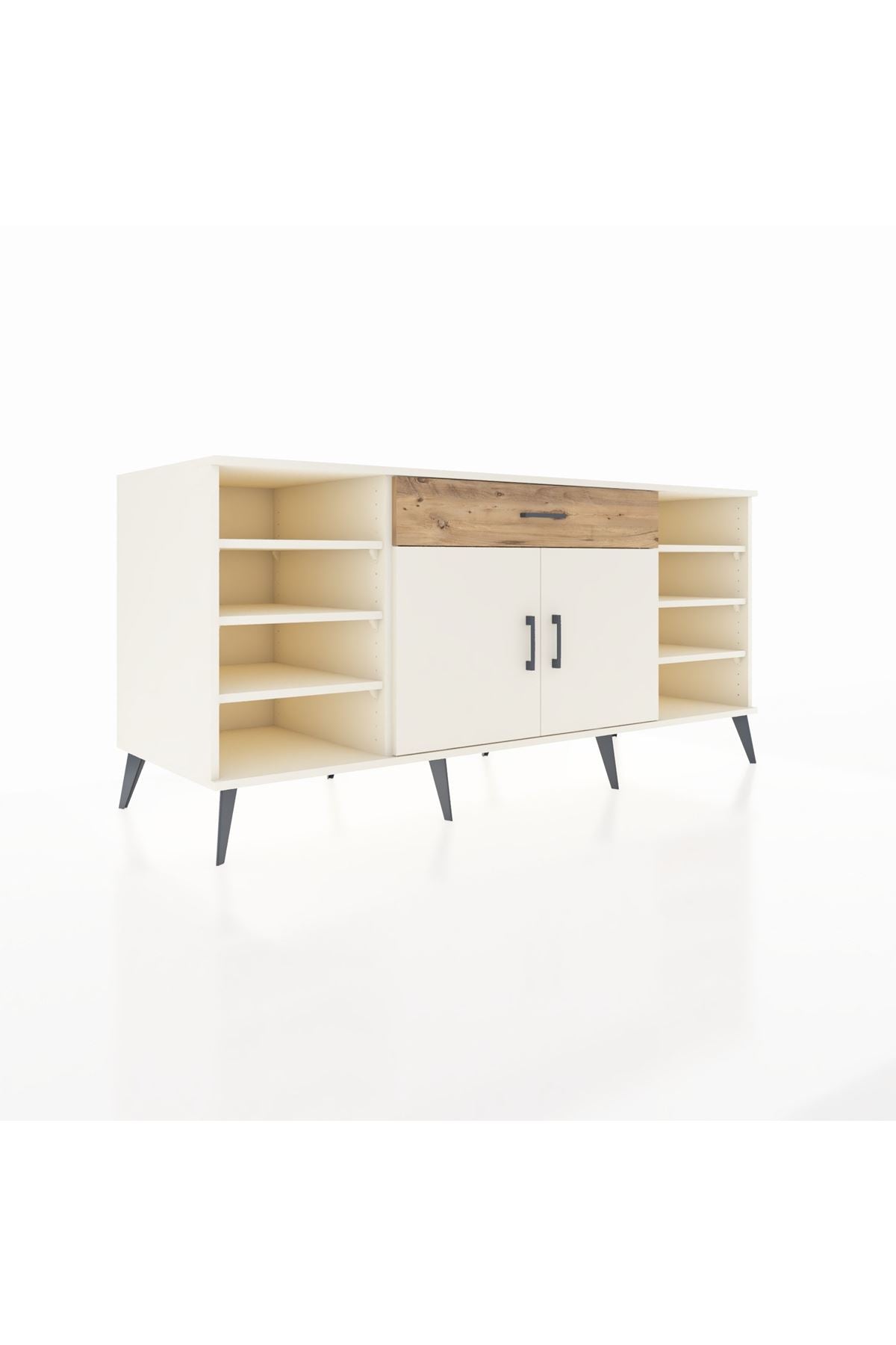 Kronos Konsol 7 Raflı Tek Çekmeceli 2 Kapaklı 176x59x83 - S610M043V06C