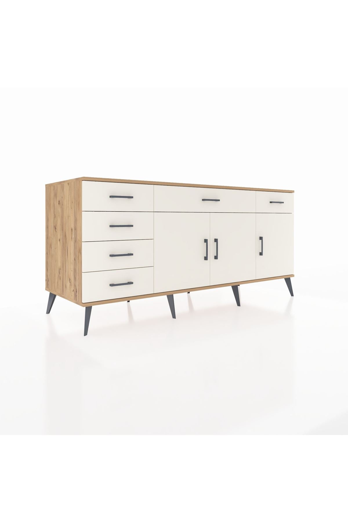 Kronos Konsol 2 Raflı 6 Çekmeceli 3 Kapaklı 176x59x83 - S610M032V22C