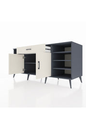 Kronos Konsol 7 Raflı Tek Çekmeceli 2 Kapaklı 176x59x83 - S610M043V13C