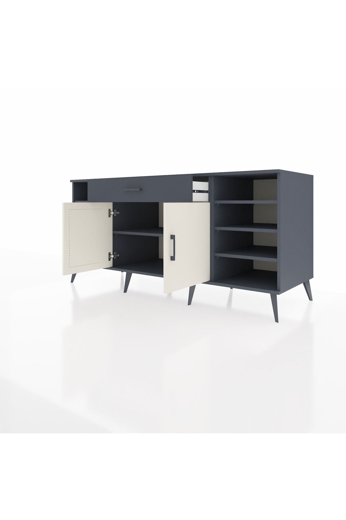 Kronos Konsol 7 Raflı Tek Çekmeceli 2 Kapaklı 176x59x83 - S610M043V14C