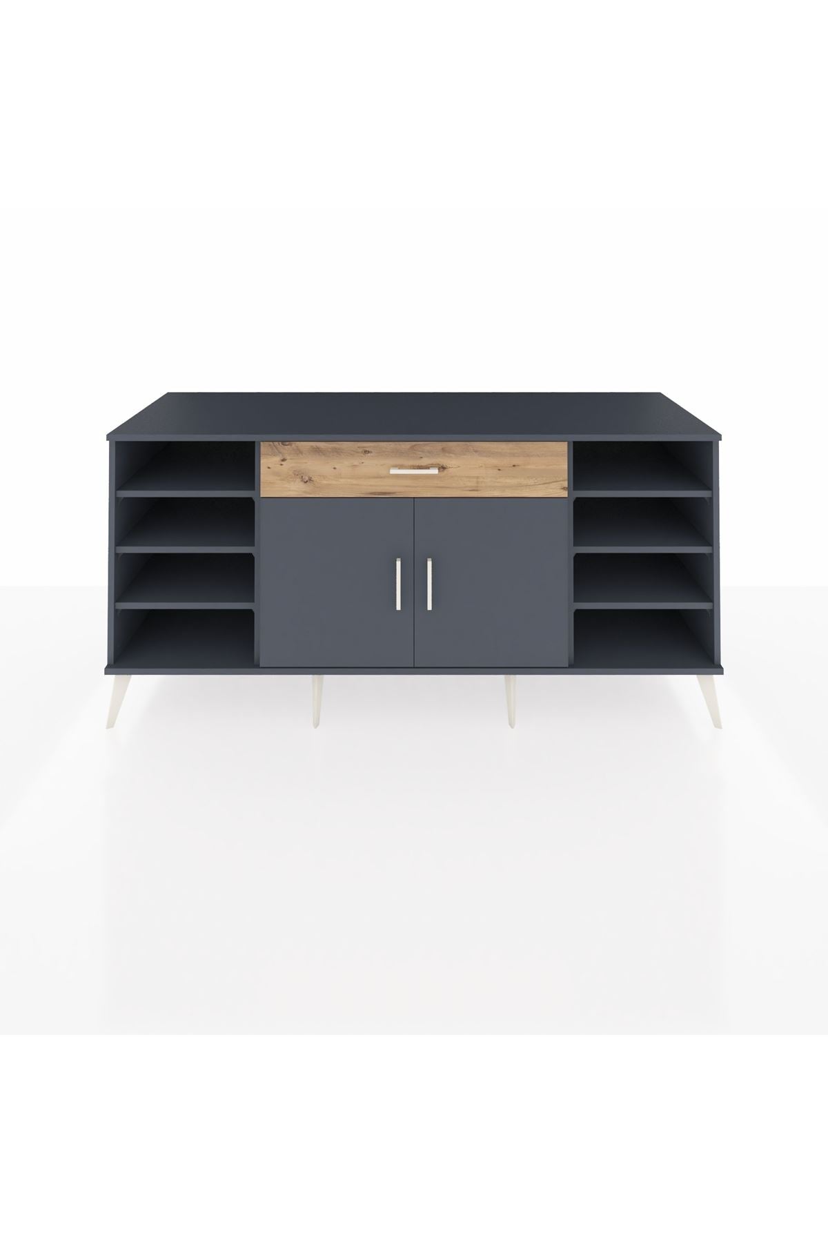 Kronos Konsol 7 Raflı Tek Çekmeceli 2 Kapaklı 176x59x83 - S610M043V18C