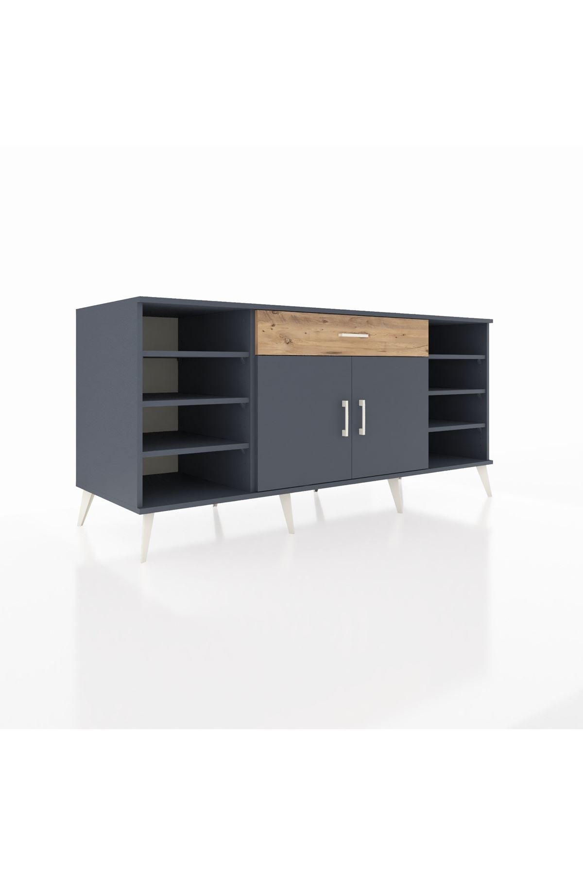 Kronos Konsol 7 Raflı Tek Çekmeceli 2 Kapaklı 176x59x83 - S610M043V18C