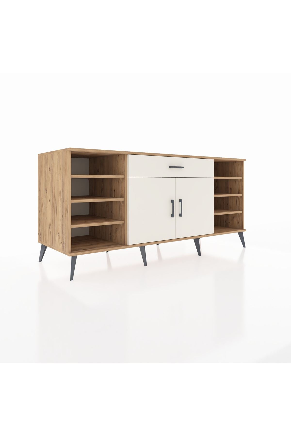 Kronos Konsol 7 Raflı Tek Çekmeceli 2 Kapaklı 176x59x83 - S610M043V22C