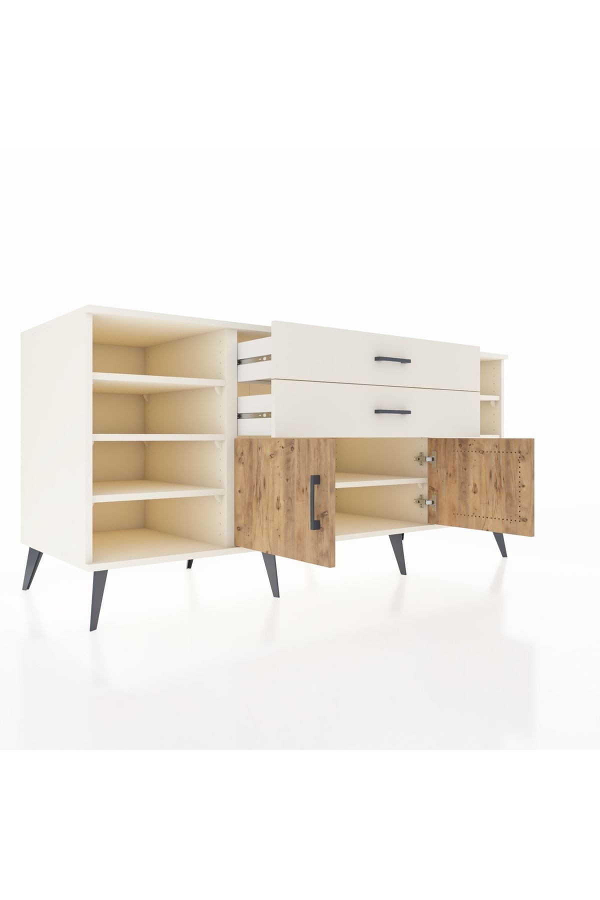 Kronos Konsol 7 Raflı 2 Çekmeceli 2 Kapaklı 176x59x83 - S610M044V01C
