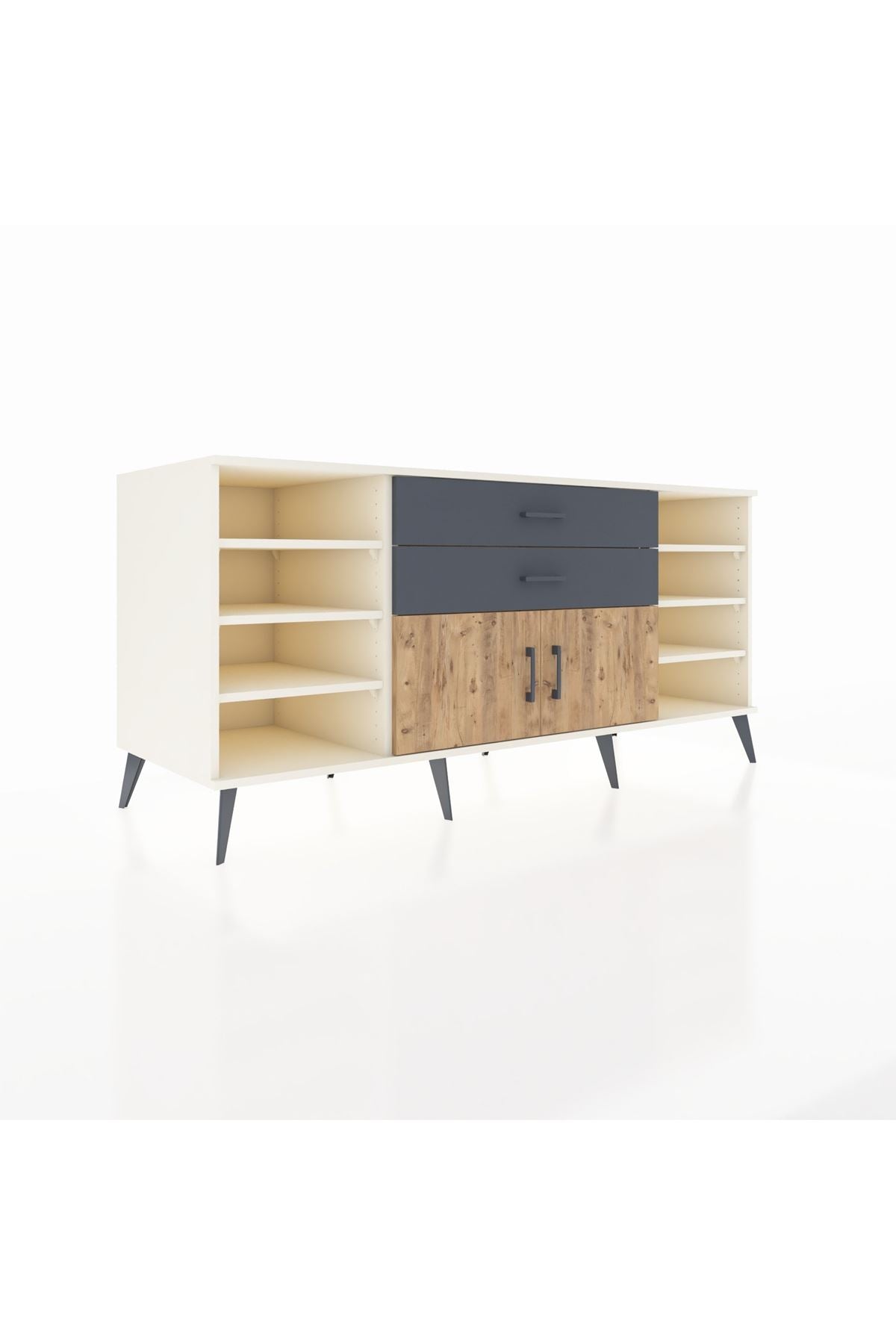 Kronos Konsol 7 Raflı 2 Çekmeceli 2 Kapaklı 176x59x83 - S610M044V02C