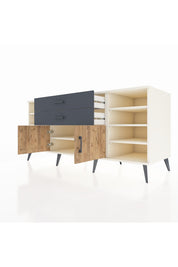 Kronos Konsol 7 Raflı 2 Çekmeceli 2 Kapaklı 176x59x83 - S610M044V02C
