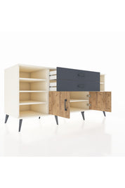 Kronos Konsol 7 Raflı 2 Çekmeceli 2 Kapaklı 176x59x83 - S610M044V02C