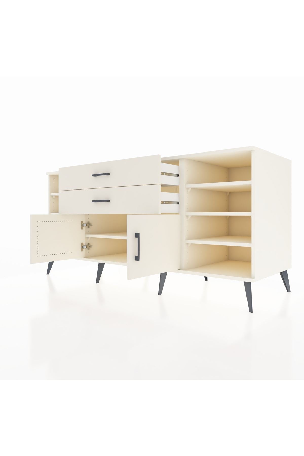 Kronos Konsol 7 Raflı 2 Çekmeceli 2 Kapaklı 176x59x83 - S610M044V04C