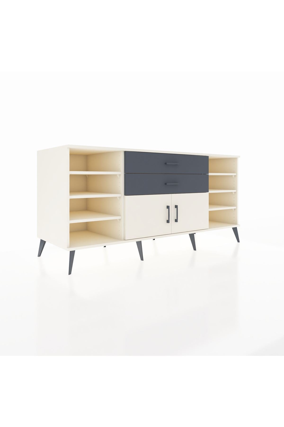 Kronos Konsol 7 Raflı 2 Çekmeceli 2 Kapaklı 176x59x83 - S610M044V05C