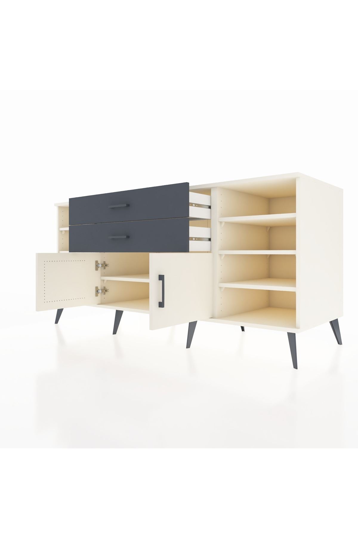 Kronos Konsol 7 Raflı 2 Çekmeceli 2 Kapaklı 176x59x83 - S610M044V05C