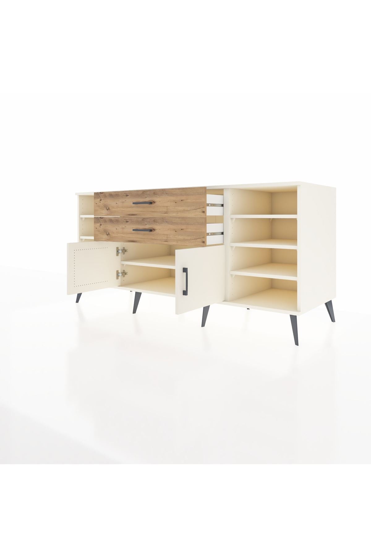 Kronos Konsol 7 Raflı 2 Çekmeceli 2 Kapaklı 176x59x83 - S610M044V06C