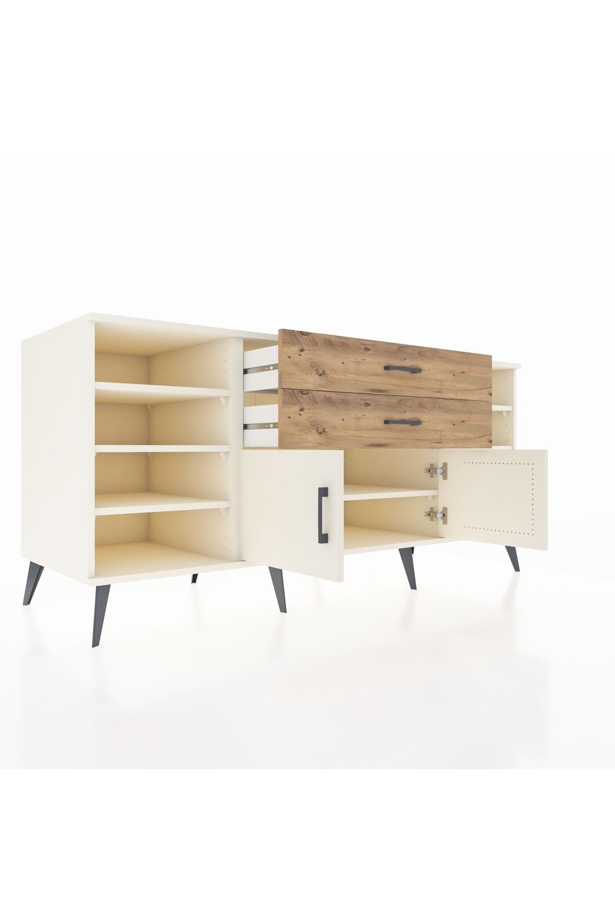 Kronos Konsol 7 Raflı 2 Çekmeceli 2 Kapaklı 176x59x83 - S610M044V06C