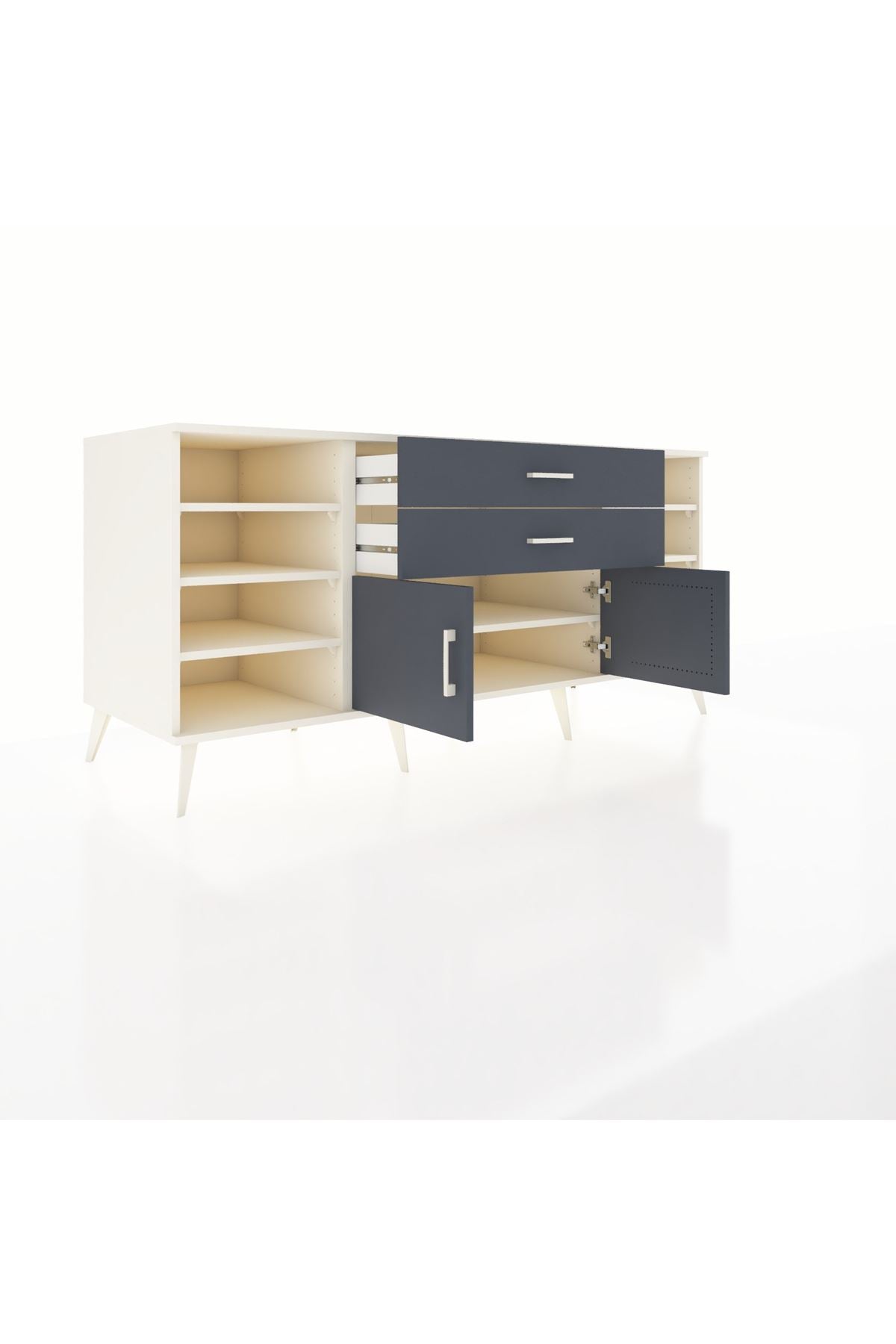 Kronos Konsol 7 Raflı 2 Çekmeceli 2 Kapaklı 176x59x83 - S610M044V08C