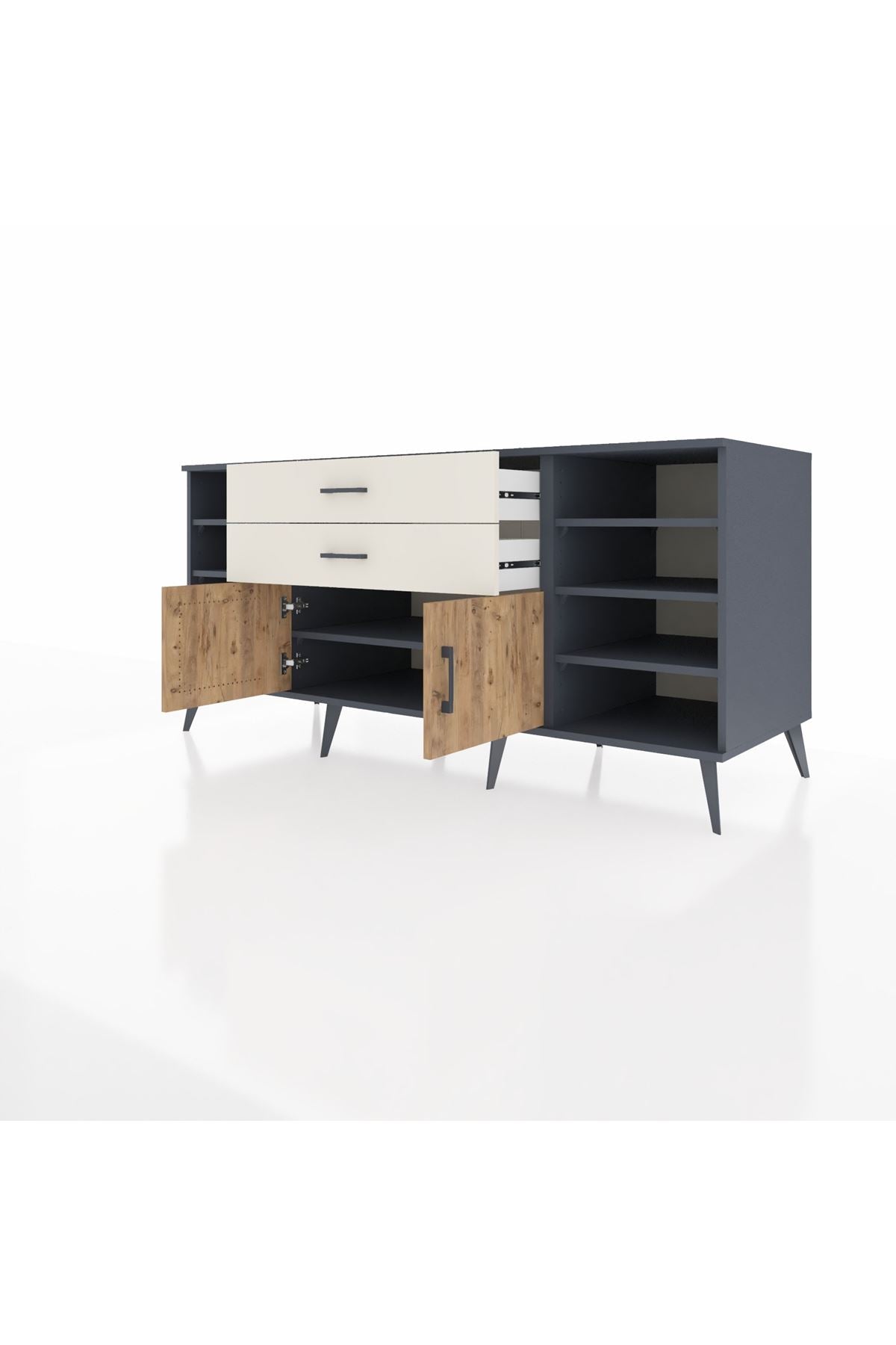 Kronos Konsol 7 Raflı 2 Çekmeceli 2 Kapaklı 176x59x83 - S610M044V10C