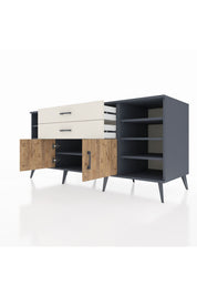 Kronos Konsol 7 Raflı 2 Çekmeceli 2 Kapaklı 176x59x83 - S610M044V10C