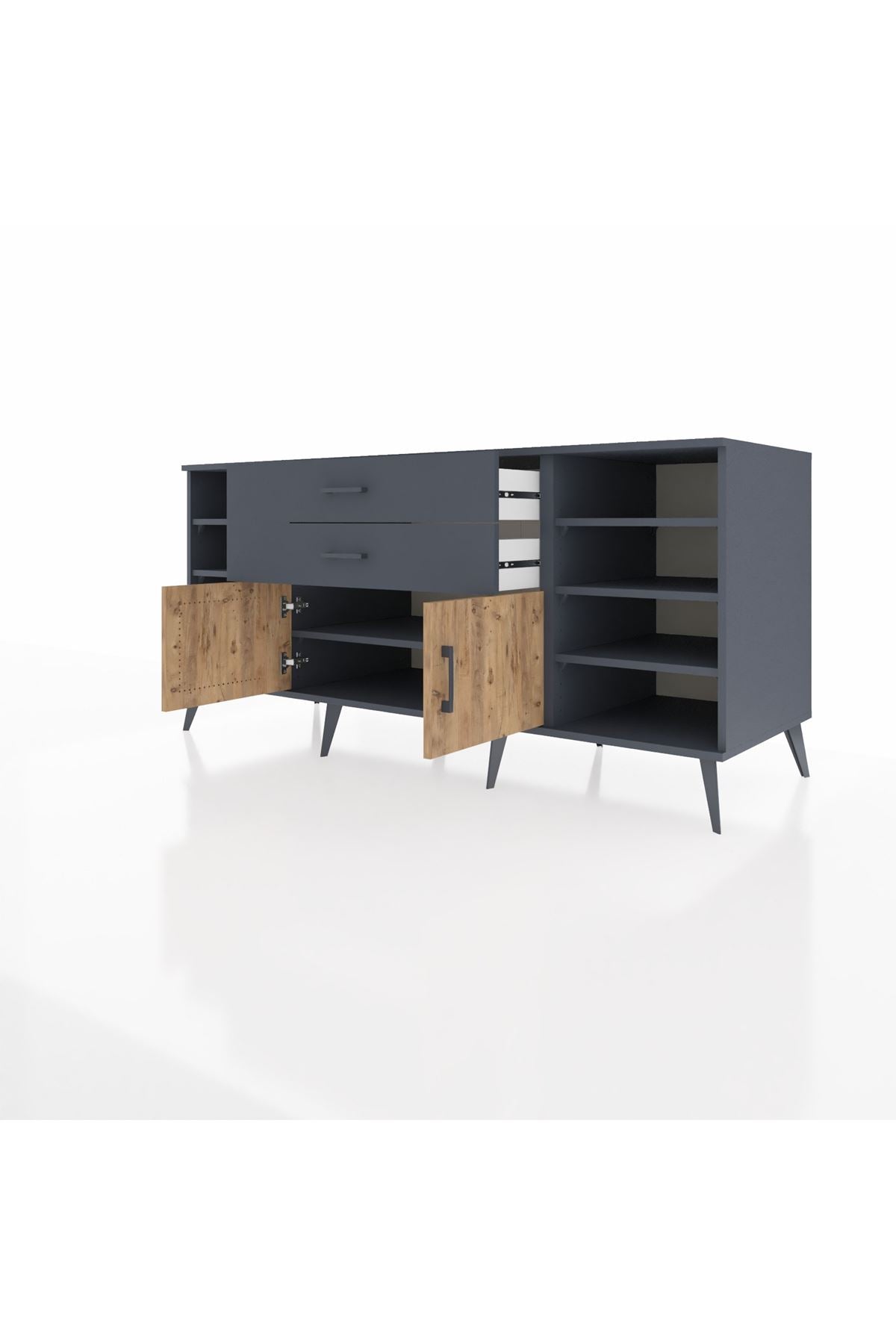 Kronos Konsol 7 Raflı 2 Çekmeceli 2 Kapaklı 176x59x83 - S610M044V11C
