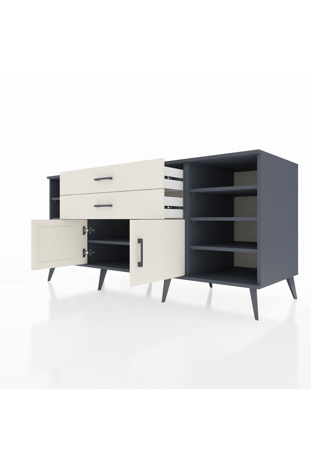 Kronos Konsol 7 Raflı 2 Çekmeceli 2 Kapaklı 176x59x83 - S610M044V13C